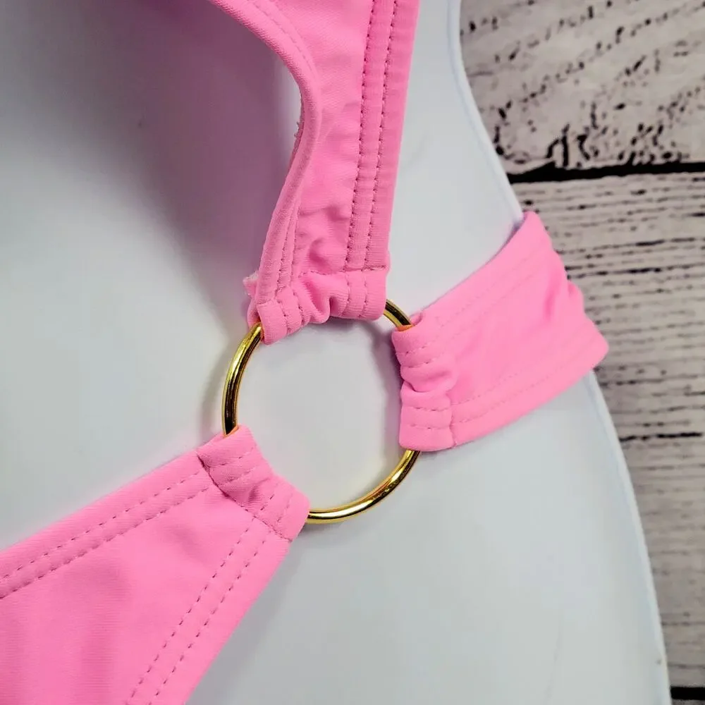 Pink O-Ring Swim Suit Size M‎